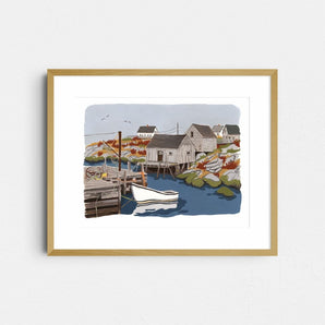 Little Boat In Peggy’s Cove 8x10 Print By Kat Frick