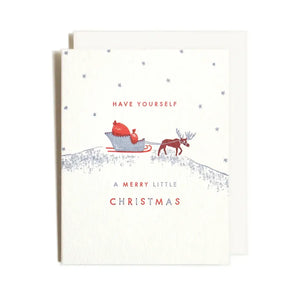 Little Christmas Moose Card By Homework Letterpress