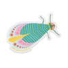 Little Goldie Beetle Sticker By Rebecca Jane Woolbright