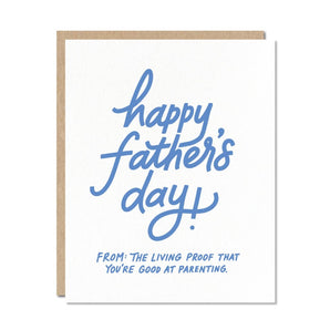 Living Proof Dad Card By Odd Daughter Paper Co.