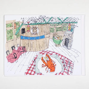 Lobster at Shore Club Card By Emma FitzGerald Art & Design