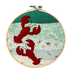 Lobster Stitched Hoop (various designs) By The Yellow