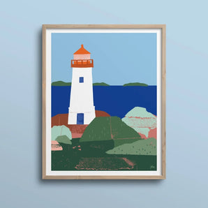Louisbourg Lighthouse 11x14 Print By Kautzi