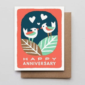 Love Birds Anniversary Card By Hammerpress