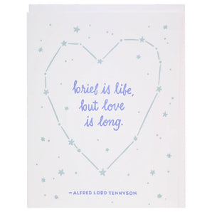 Love is Long Quote Sympathy Card By Smudge Ink