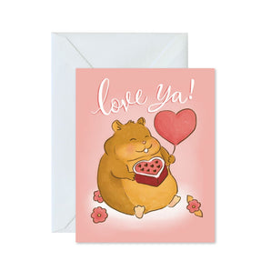 Love Ya Hamster Card By Lucky Sprout Studio