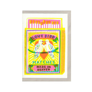 Lovebirds Matches Card By The Printed Peanut