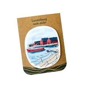 Lunenburg Marina Sticker By Julep and Trubbs Studio