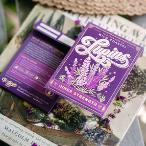 Lupins Seed Packet By KDP Creative Hand Lettering and Design