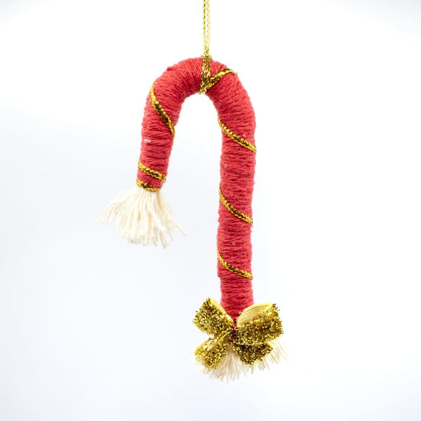 Macrame Candy Cane Ornament (various colours) By Beta