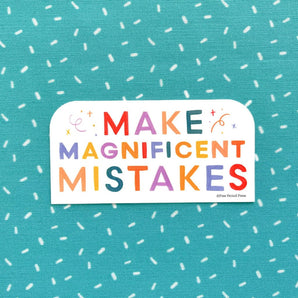 Magnificent Mistakes Sticker By Free Period Press