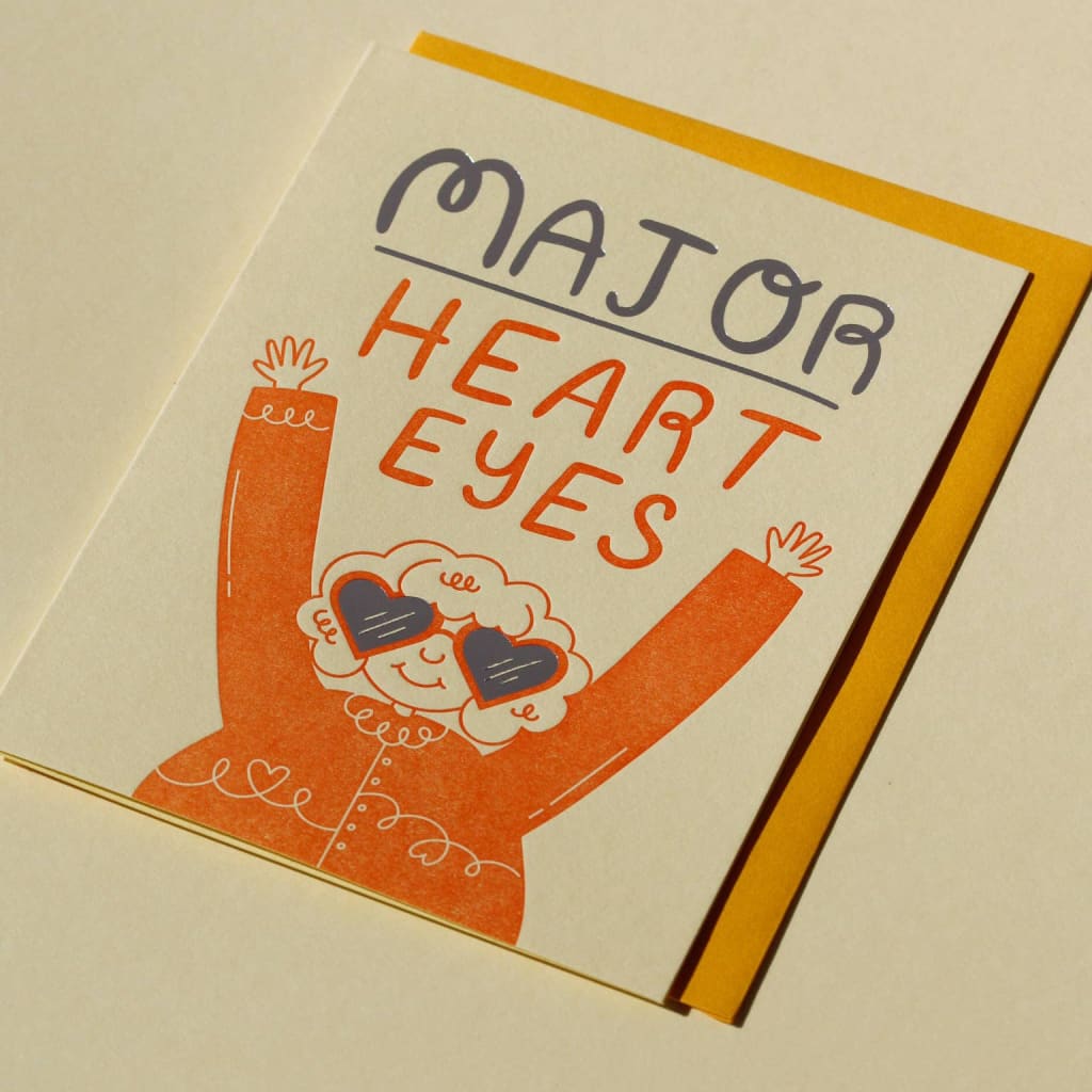Major Heart Eyes Foil Card By M.C. Pressure
