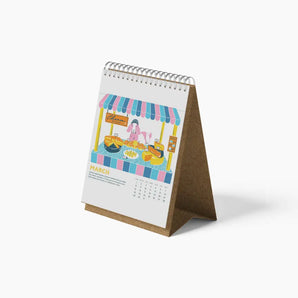 Market Days Postcard 2026 Desk Calendar By Porchlight Press