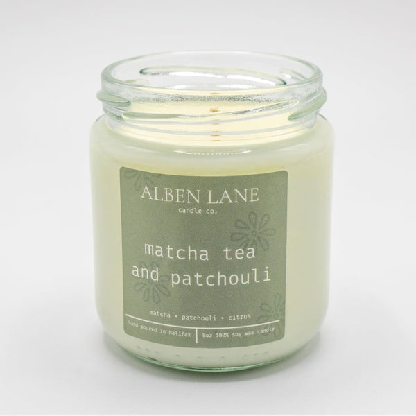 Matcha & Patchouli 8oz Soy Candle By Alben Lane
