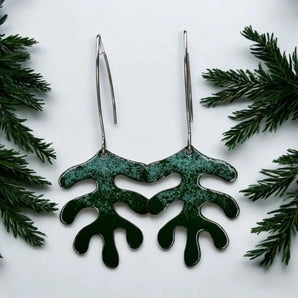 Matisse Leaf Earrings (various colours) By Aflame Creations