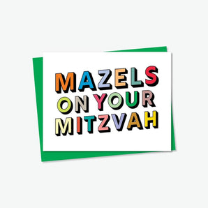 Mazels On Your Mitzvah Card By Everyday Yiddish