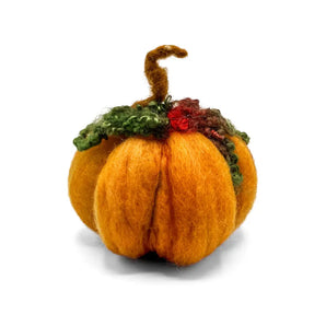 Medium Orange Felted Pumpkin By Magic of Wool