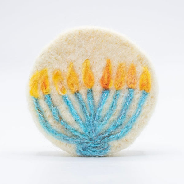 Menorah Felted Soap By Magic of Wool