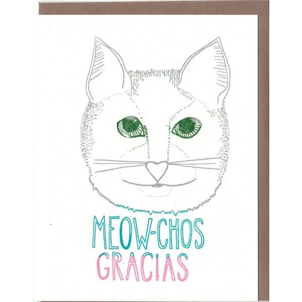 Meow-chos Thanks Card By Cosmic Peace Studio