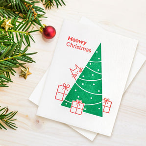 Meowy Christmas Card 5 Pack By Inkwell Originals