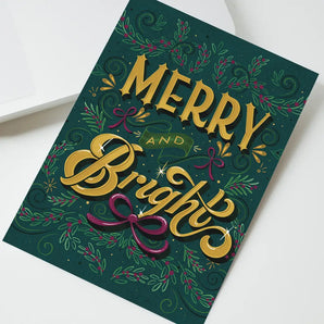 Merry & Bright Holly Berries Card By To From Gift Co.