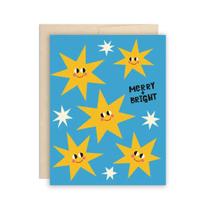 Merry & Bright Stars Holiday Card By The Beautiful Project