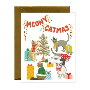 Merry Catmas Foil Card By Yeppie Paper