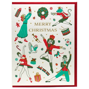 Merry Christmas Nutcracker Foil Card By Porchlight Press