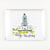Merry Christmas Town Clock Card 5 Pack By Bard