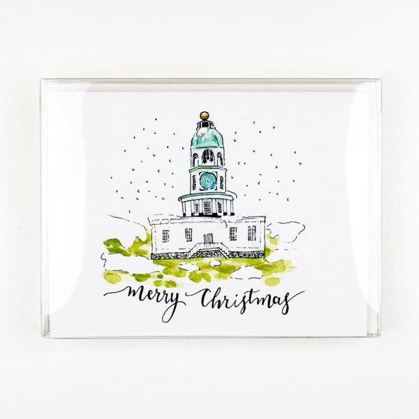 Merry Christmas Town Clock Card 5 Pack By Bard