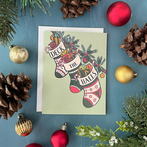 Midcentury Deck The Halls Card By Carabara Designs