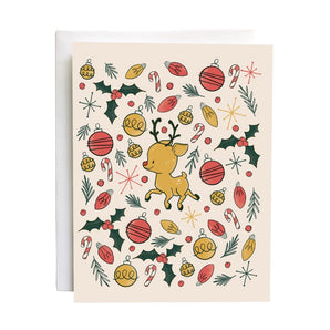 Midcentury Reindeer Card By Carabara Designs