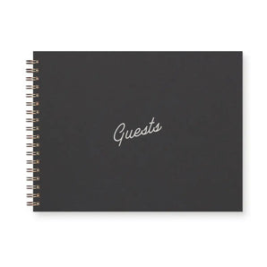 Minimal Guest Book - Black By Ruff House Print Shop