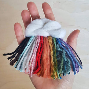 Mini Progress Pride Woven Rainbow Cloud