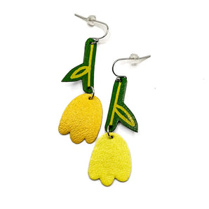 Mismatched Tulip Earrings (various colours) By Printedmel