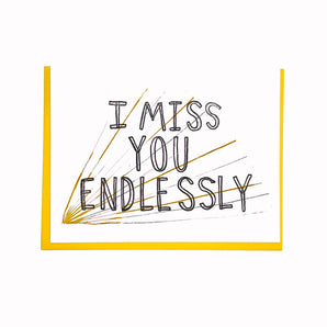 Miss You Endlessly Card By Cosmic Peace Studio