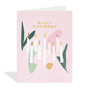 Modern Hanukkah Foil Card By Halfpenny Postage