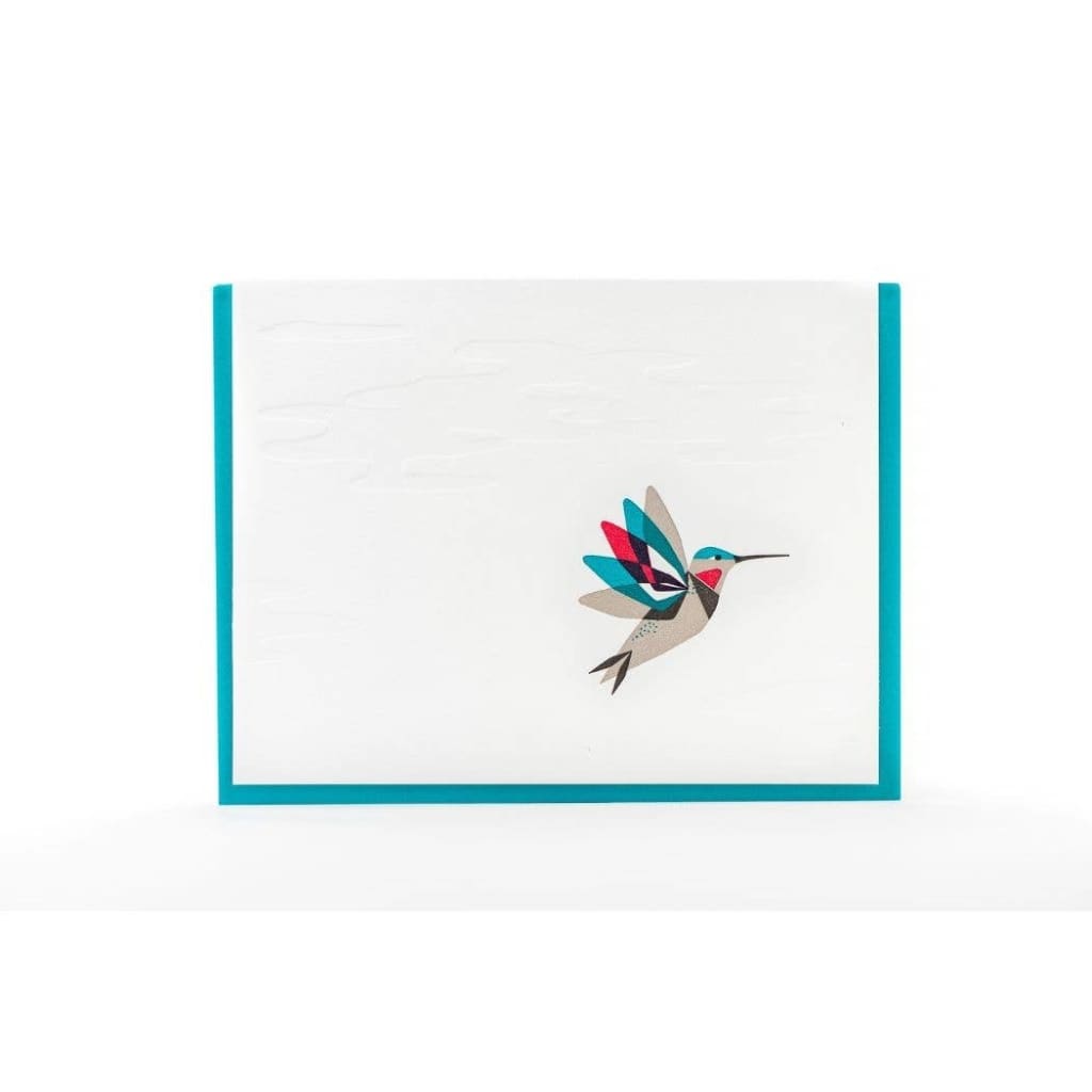 Modern Hummingbird Card By Porchlight Press