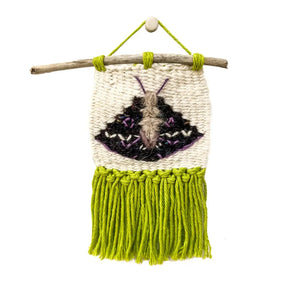 Moth Mini Woven Wall Hanging By The Gentle Coast