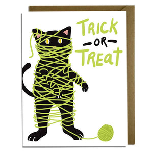 Mummy Cat Halloween Card By Kat French Design