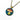 Mushroom Embroidered Necklace (Navy Fabric) By Black Pearl