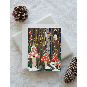 Mushroom Forest Holiday Foil Card By Idlewild Co.