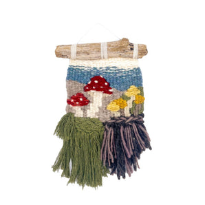 Mushroom Forest Woven Wall Hanging By The Gentle Coast
