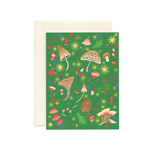 Mushroom Holiday Card By foonie