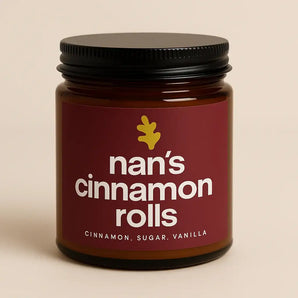 Nan’s Cinnamon Rolls 8oz Soy Candle By Kelp House Co.