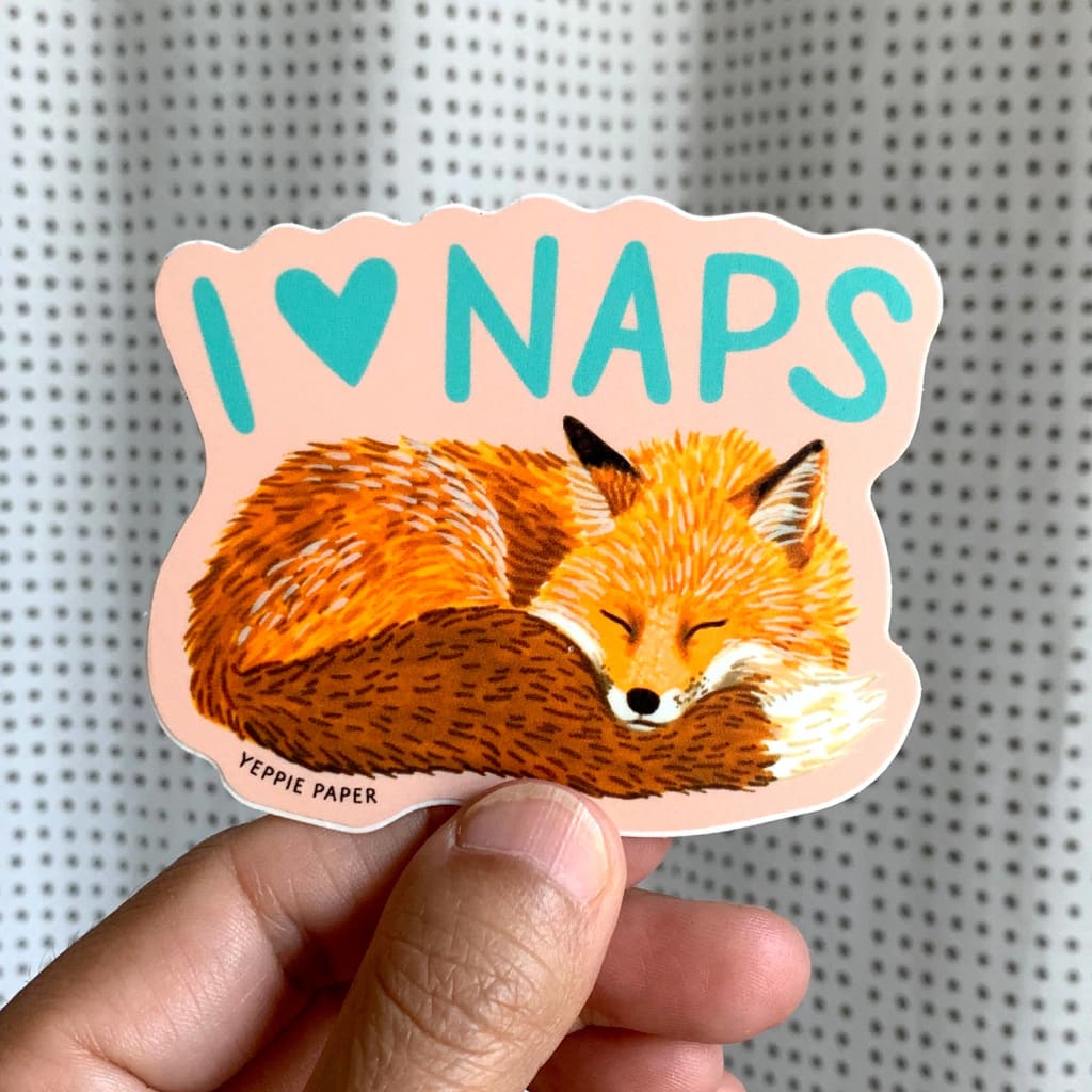 Napping Fox Sticker By Yeppie Paper