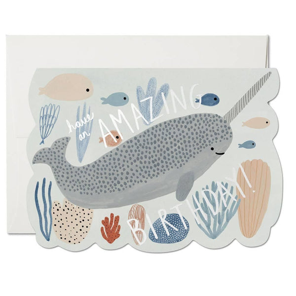Narwhal Birthday Foil Card By Red Cap Cards