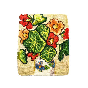 Nasturtiums Rug Hooked Mat By Lucille Evans Rugs