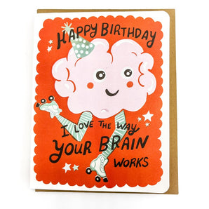 Neurodiverse Brain Birthday Card By Wolf & Wren Press