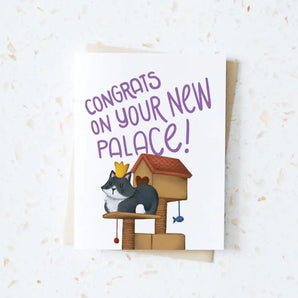 New Home Cat Palace Card By Hop & Flop